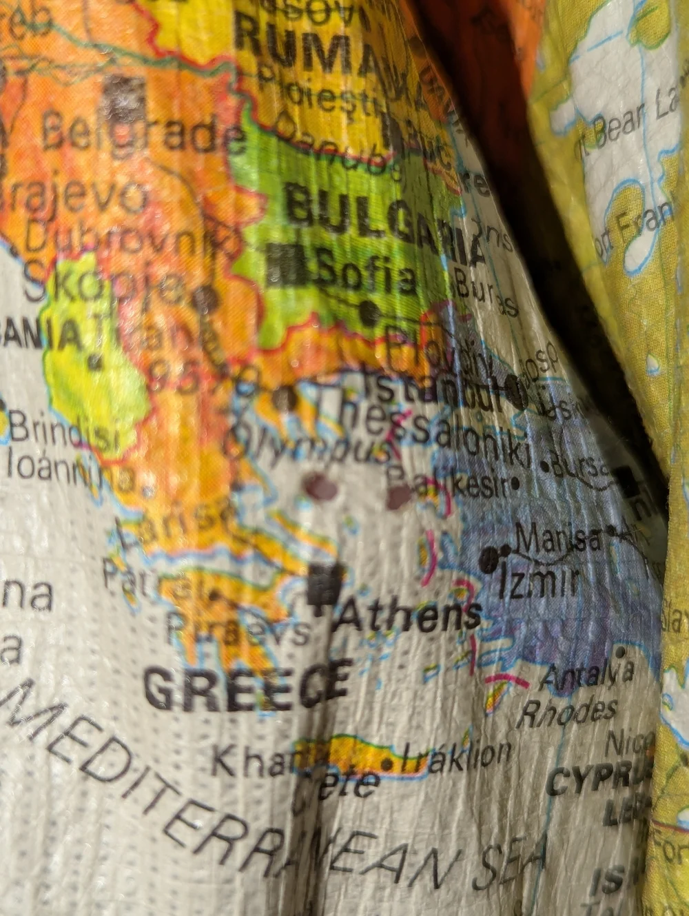 Vintage 1989 “Wearin’ the World“ Kurt Cobain Tyvek Atlas World Map Jacket